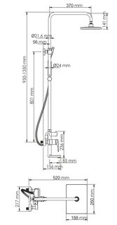 Душевая система Wasserkraft Aisch 5500 (A15501) матовое золото