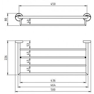 Полка для полотенца Novaservis Metalia 11 (0145.0) (50 см)