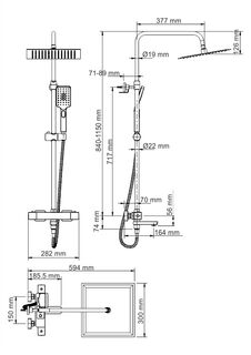 Душева система Wasserkraft Thermo (A29901) черный