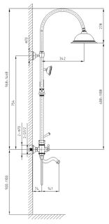 Душевая система Timo Adelia (SX-6010/04) черный