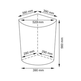 Корзина для белья плетеная WasserKRAFT Vils WB-560-L с крышкой (белая)