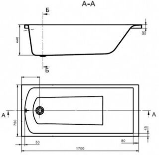 Ванна акриловая Santek Фиджи 170х75 1WH501596