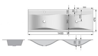 Раковина Velvex Pulsus 140 (rkPUL.140-81)
