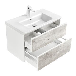 Тумба для ванной Roca Ronda (ZRU9303004) (80 см) белый матовый/бетон