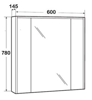 Зеркальный шкаф Roca Ronda (ZRU9303007) (60 см) белый матовый