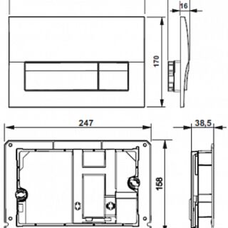 Кнопка смыва Roca Active B1 7.8901.1.70B.0 белая