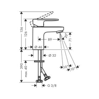 Смеситель для раковины Hansgrohe Vernis Blend (71558670) матовый черный