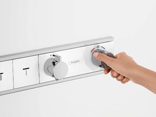 Термостатический смеситель для душа Hansgrohe RainSelect (15357400) белый хром