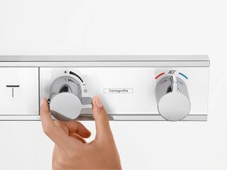 Термостатический смеситель для душа Hansgrohe RainSelect (15357400) белый хром