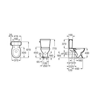 Чаша напольного унитаза Roca Carmen Rimless (3420A7000)