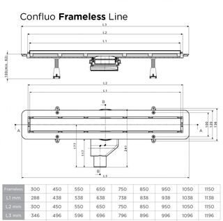 Душевой лоток Pestan Confluo Frameless Line 950 (13701234)