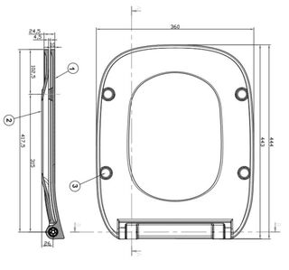 Крышка для чаши Roca Debba тонкая 8019D2003 Soft Close