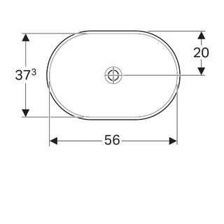 Раковина накладная Geberit VariForm 500.730.01.2 60 см (без перелива)