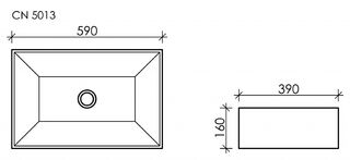 Раковина накладная Ceramicanova Element (CN5013) 59 см