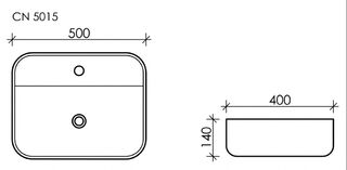 Раковина накладная Ceramicanova Element (CN5015) 50 см