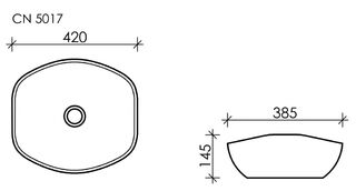 Раковина накладная Ceramicanova Element (CN5017) 42 см