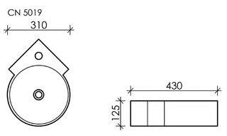 Раковина накладная Ceramicanova Element (CN5019) 31 см