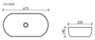Раковина накладная Ceramicanova Element (CN5022) 67 см