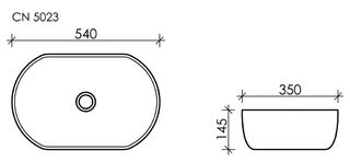 Раковина накладная Ceramicanova Element (CN5023) 54 см