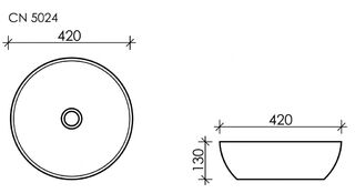 Раковина накладная Ceramicanova Element (CN5024) 42 см