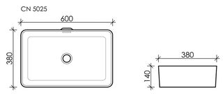 Раковина накладная Ceramicanova Element (CN5025) 60 см