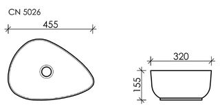 Раковина накладная Ceramicanova Element (CN5026) 45 см