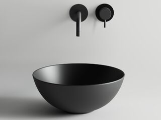 Раковина накладная Ceramicanova Element (CN6004) (35.8 см) круглая, черная матовая