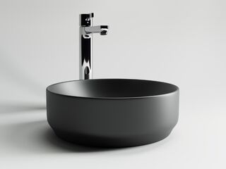 Раковина накладная Ceramicanova Element (CN6007) (35.5 см) круглая, черная матовая