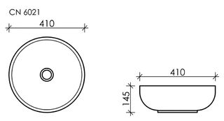 Раковина накладная Ceramicanova Element (CN6021) 41 см
