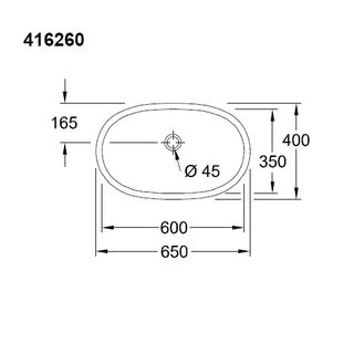 Раковина встраиваемая снизу Villeroy & Boch O.Novo (41626001) (600х350 мм)