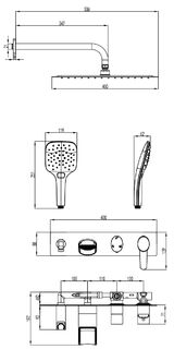 Душевая система Lemark Atlantiss (LM3225C) скрытого монтажа
