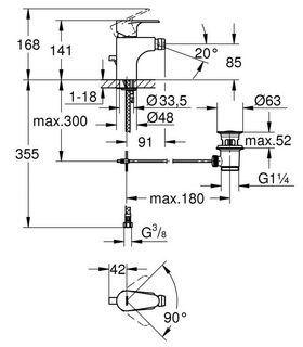 Смеситель для биде Grohe Vigour Clivia (75147826)