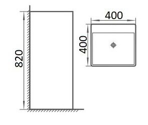Раковина напольная CeramaLux N (P7005L) (40*40*82 см)
