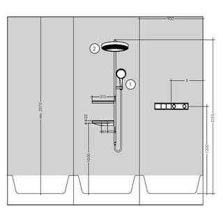 Душевая система Hansgrohe Rainfinity Showerpipe 360 26842000