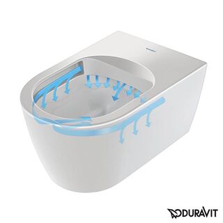 Унитаз подвесной Duravit Me by Starck Rimless (45290900A1) безободковый с микролифтом