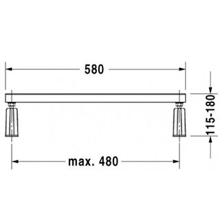 Ножки для ванны Duravit D-Code (790127000000000)