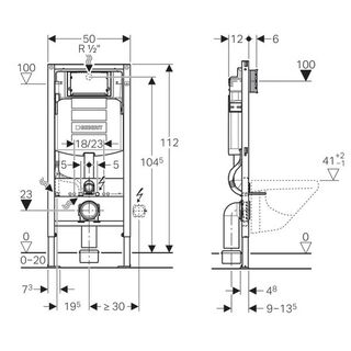 Инсталляция для подвесного унитаза Geberit Duofix 111.301.KJ.5