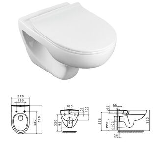 Комплект унитаза с инсталляцией Roca Victoria Rimless 893105010 с сиденьем SoftClose без клавиши смыва
