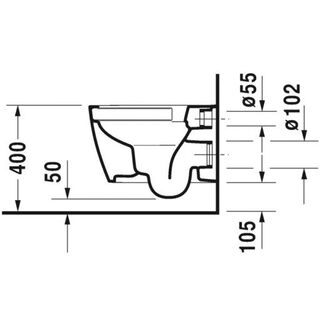 Чаша подвесного унитаза Duravit Me by Starck Rimless (45300900A1) с крышкой микролифт
