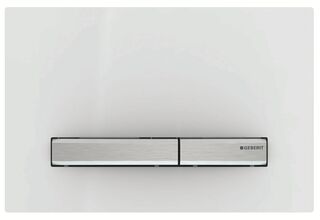 Смывная клавиша Geberit Sigma 50 New (115.788.11.2) (рамка альпийский белый/кнопки сталь)