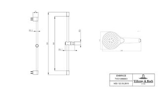 Душевой гарнитур Villeroy & Boch Embrace Plus (TVS10860003K5) черный матовый