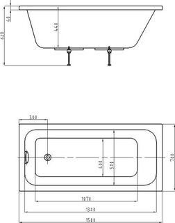 Акриловая ванна Aquatek Мия 150x70 (MIY150-0000001)