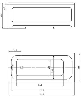 Акриловая ванна Aquatek Мия 160x70 (MIY160-0000001)