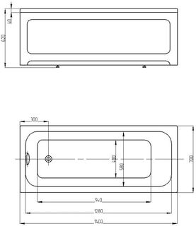 Акриловая ванна Aquatek Мия 140х70 (MIY140-0000001)