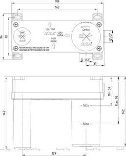 Скрытая часть для смесителя E.C.A 102166601C1EX черный матовый