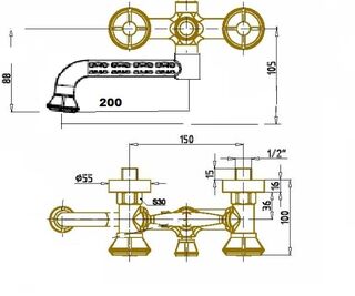 Душевая система Bronze de Luxe Royal (10121PF/1)