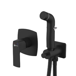 Смеситель с гигиеническим душем Lemark Ursus (LM7219BL) чёрный матовый