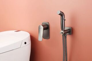 Смеситель с гигиеническим душем Lemark Bronx (LM3719GM) графит