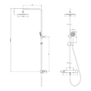 Душевая система Lemark Bronx (LM3770BL) черная