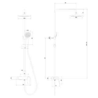 Душевая система Lemark Bronx (LM3760BL) черная
